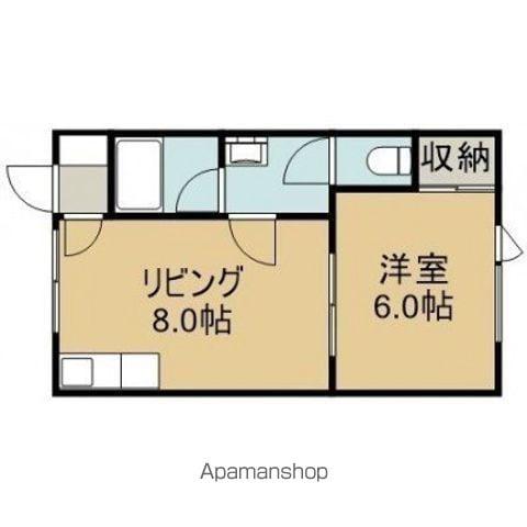 コンフレール富岡(1DK/3階)の間取り写真