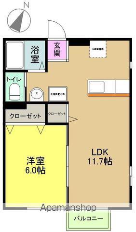 アレグリア(1LDK/2階)の間取り写真