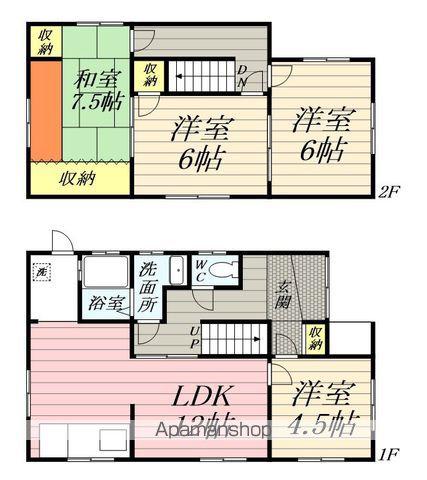 岐阜県本巣市 2階建 築55年(4LDK)の間取り写真