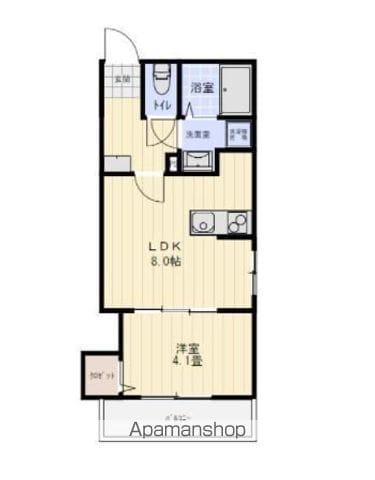 BELLA COLLINA 香椎(1LDK/1階)の間取り写真