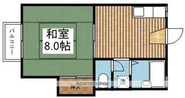 メゾンヴェルデュール(1K/2階)の間取り写真