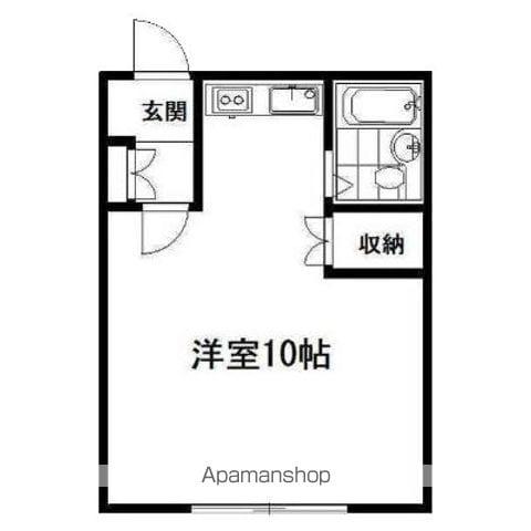 Vハウス(1K/3階)の間取り写真