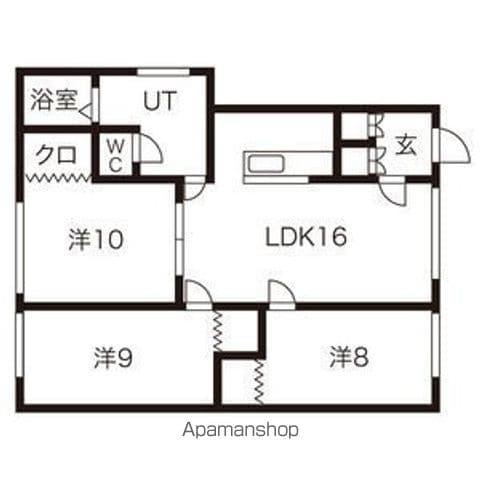 サンホームMS16番館(3LDK/1階)の間取り写真
