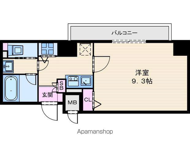アドバンス大阪城レガーレ(1K/12階)の間取り写真