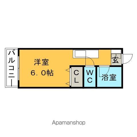 ガーネットハイツ(ワンルーム/1階)の間取り写真