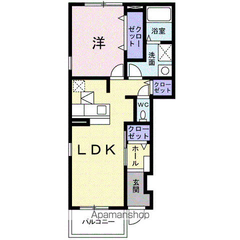 グレースメゾンA(1LDK/1階)の間取り写真