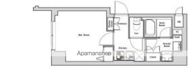 ハーモニーレジデンス神楽坂(1K/1階)の間取り写真