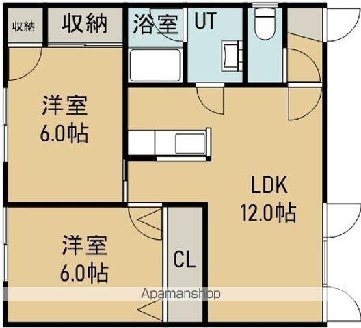 ヒルズクレスト富岡(2LDK/2階)の間取り写真