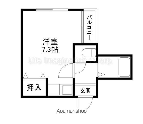 グランドアルシュ(1K/3階)の間取り写真
