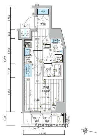 メインステージ松戸(ワンルーム/9階)の間取り写真