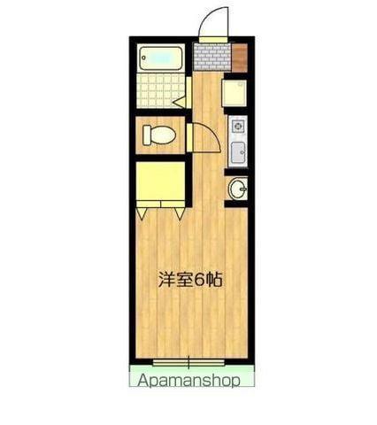 キャビンセジュール(1K/2階)の間取り写真