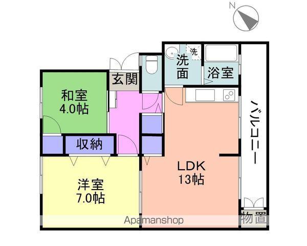 パインツリーA(2LDK/3階)の間取り写真