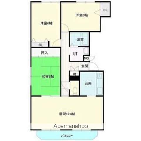 インペリアルⅡ(3LDK/4階)の間取り写真