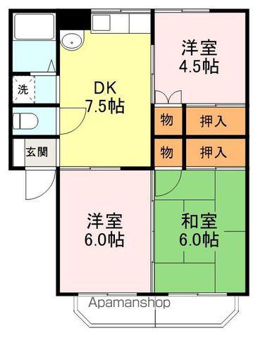 メ ゾ ン キ ク チ(3DK/1階)の間取り写真