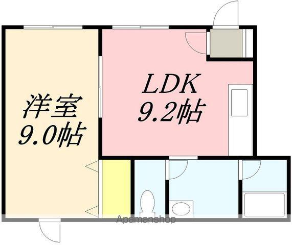 ディアコート(1LDK/1階)の間取り写真