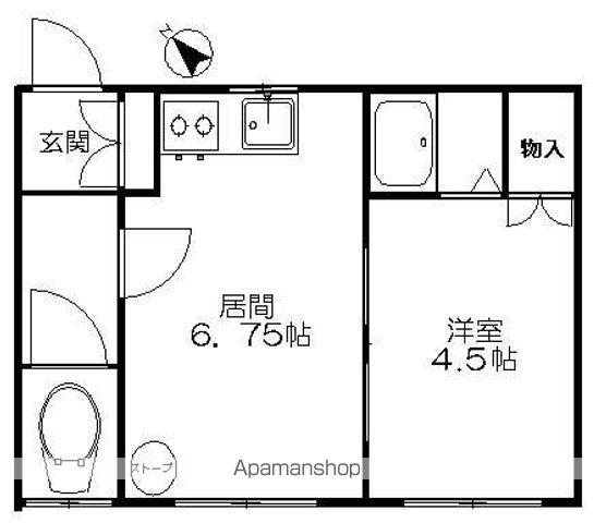 エイトマンション(1DK/1階)の間取り写真