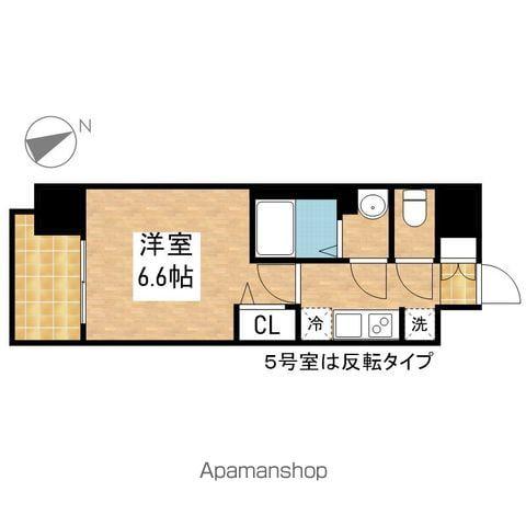 アステリ鶴舞トゥリア(1K/2階)の間取り写真