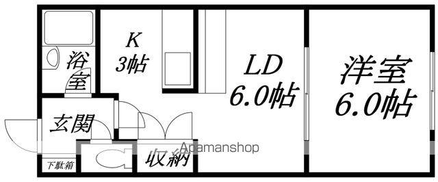 ノースコート深堀Ⅰ(1LDK/3階)の間取り写真