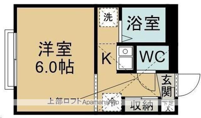 VIVANT(ワンルーム/2階)の間取り写真
