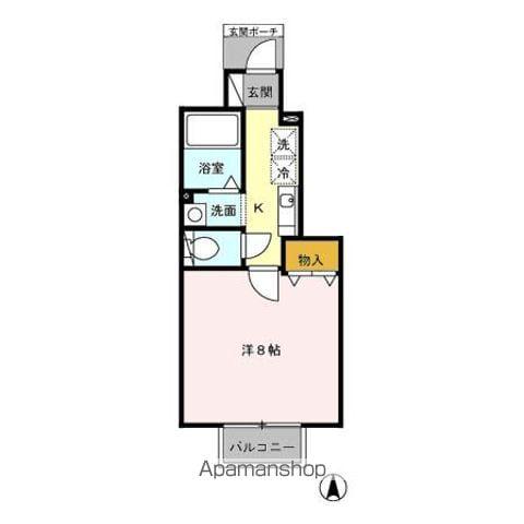 ヴェルドミール(1K/1階)の間取り写真