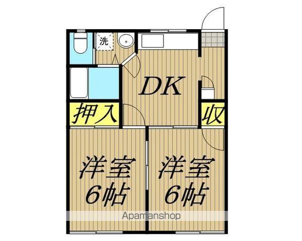 メゾンプルミエールB(2DK/1階)の間取り写真