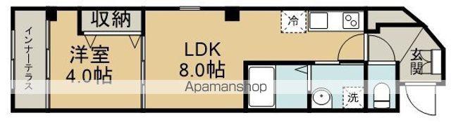 サウダージ(1LDK/1階)の間取り写真