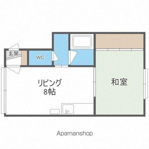 ハイツ川上(1LDK/2階)の間取り写真