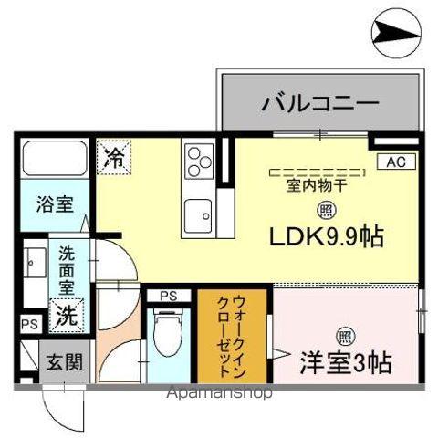 KOHRYU(1LDK/3階)の間取り写真