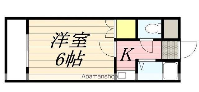 ヴィラージュ精華短大前(1K/3階)の間取り写真