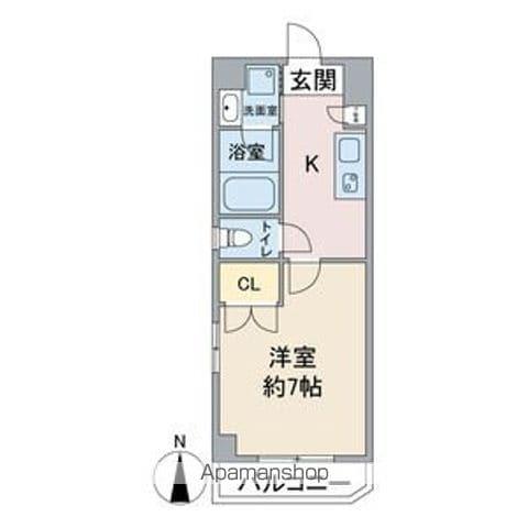 アールズタワー池下西(1K/2階)の間取り写真