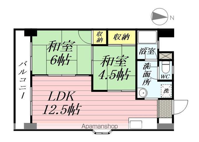 ハイタウンみずほⅡ(2LDK/2階)の間取り写真