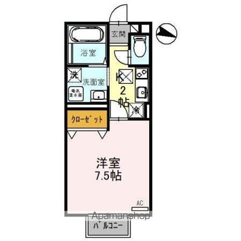 パリオ菅沼B(1K/1階)の間取り写真