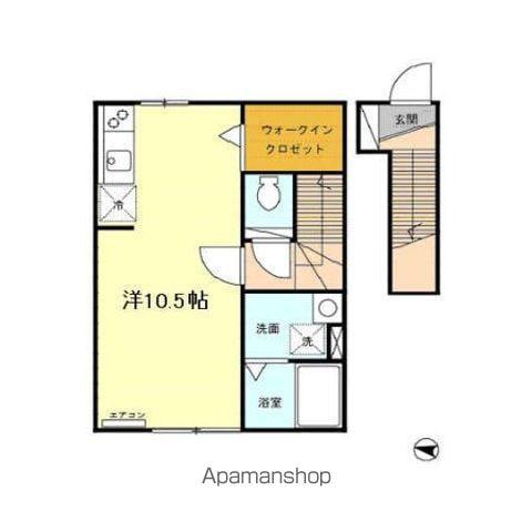 アルパイン(ワンルーム/2階)の間取り写真