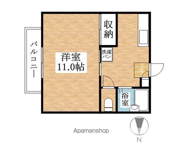 ハイツフローラ(1K/1階)の間取り写真