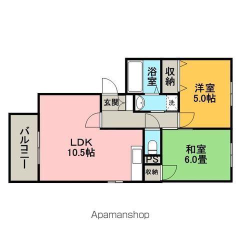 アイウィル(2LDK/2階)の間取り写真