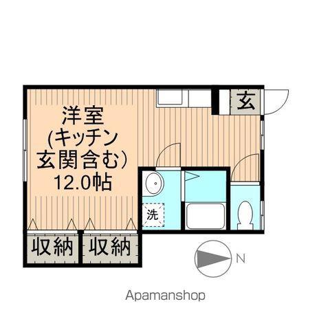 メイプル熊野(ワンルーム/1階)の間取り写真