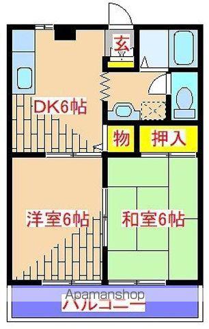 サンシャイン姶良(2DK/2階)の間取り写真