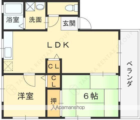 プリマベーラ芦屋(2LDK/1階)の間取り写真