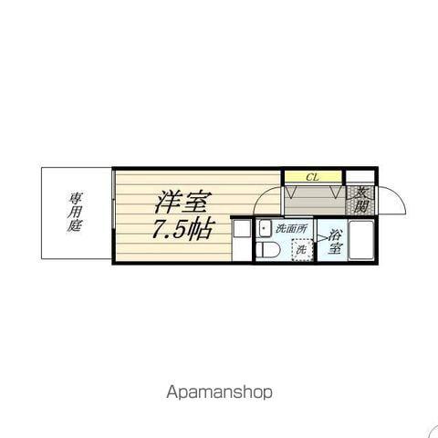 ラ・フェリーチェ西鎌倉(ワンルーム/1階)の間取り写真
