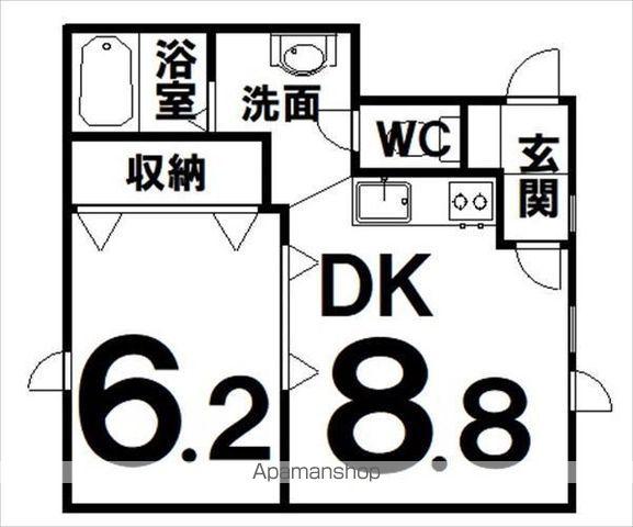 イースト AOYAMA(1LDK/2階)の間取り写真
