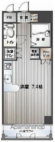 博多祇園エクセル43(ワンルーム/7階)の間取り写真