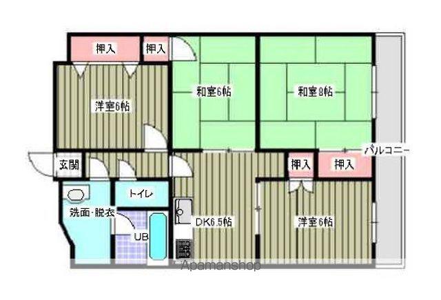 アクティー堀江(4DK/6階)の間取り写真