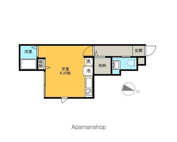 エスパス ラフィネ(ワンルーム/1階)の間取り写真