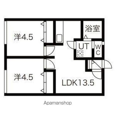 ジェラン小樽2ND(2LDK/1階)の間取り写真