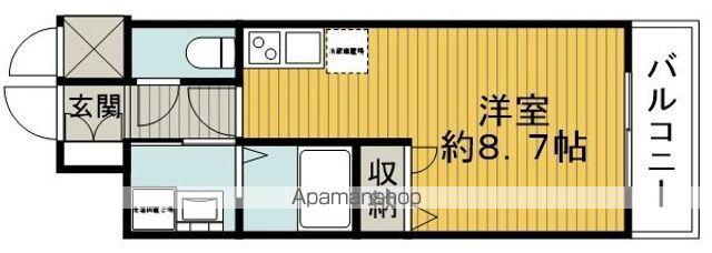 アクアラフォレ豊中(ワンルーム/7階)の間取り写真