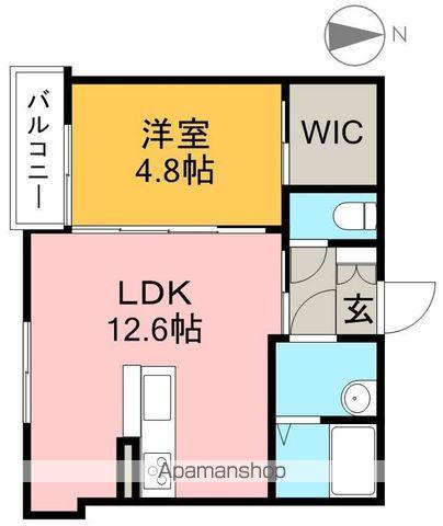 シャーメゾン サンモール(1LDK/1階)の間取り写真