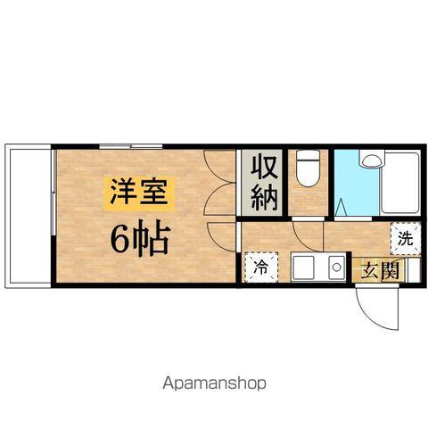 ヒルサイドコート(1K/1階)の間取り写真