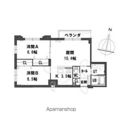 ウィンディウィローズN15(2LDK/2階)の間取り写真
