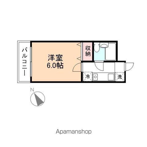 ハイツ南田町(1K/2階)の間取り写真