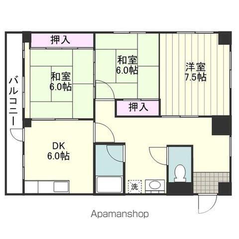 丸政ビル(3DK/4階)の間取り写真